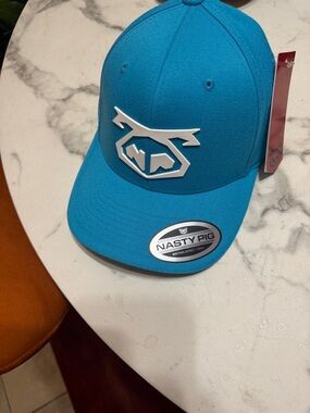 Nasty Pig Bright Turquoise Raised Logo Snapback